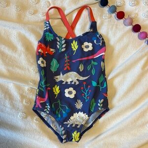 Mini Boden Cross-Back Printed Swimsuit - 2-3Y